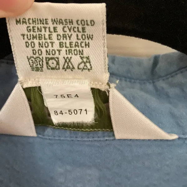 Orvis Vintage 1980s House Dress Maxi Long Button Down Blue Size 14 Casual EUC - Image 8