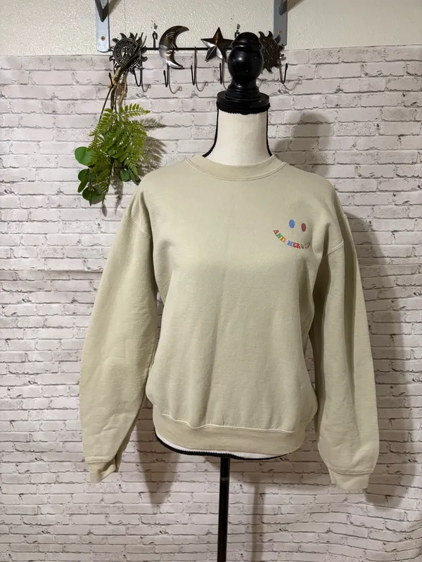 Gildan Custom Taylor Swift Antihero Cream Crewneck - Image 2