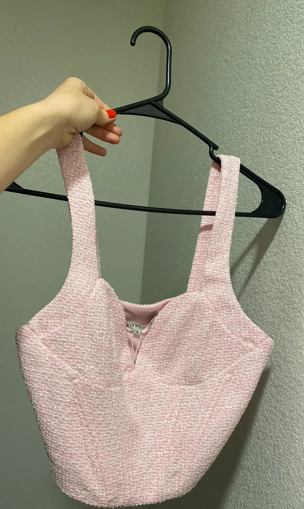 Vici Tweed Crop Top - Image 6