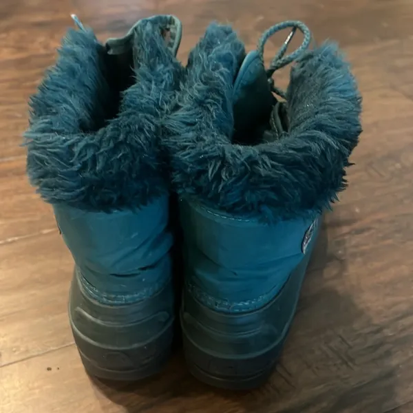 Sorel Fur Trim Lined Winter Rain & Snow Boots Green Women’s 7 EUC - Image 4