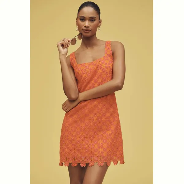 Anthropologie Maeve Square-Neck Mini Shift Dress - Image 5