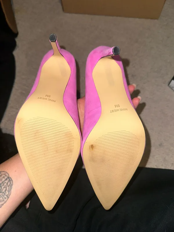 Nine West heels pink suede - Image 4