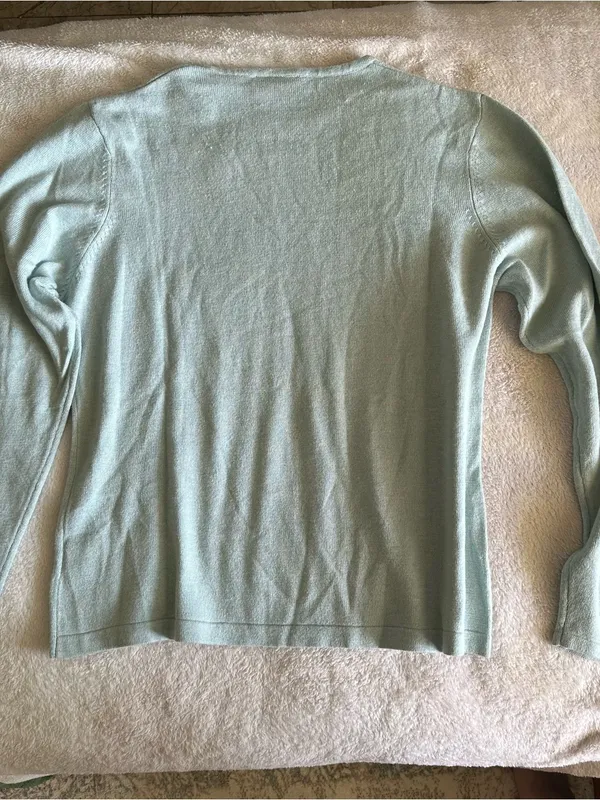 Cutter & Buck Silk Cashmere Crewneck Sweater Ladies Size L Y2K Minimalist Preppy - Image 8