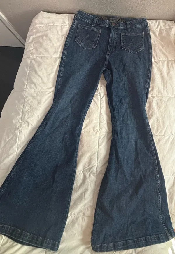 Wrangler Retro High-Rise Flare Jeans Trumpet Bootcut Western bareback hippie bell bottom - Image 3