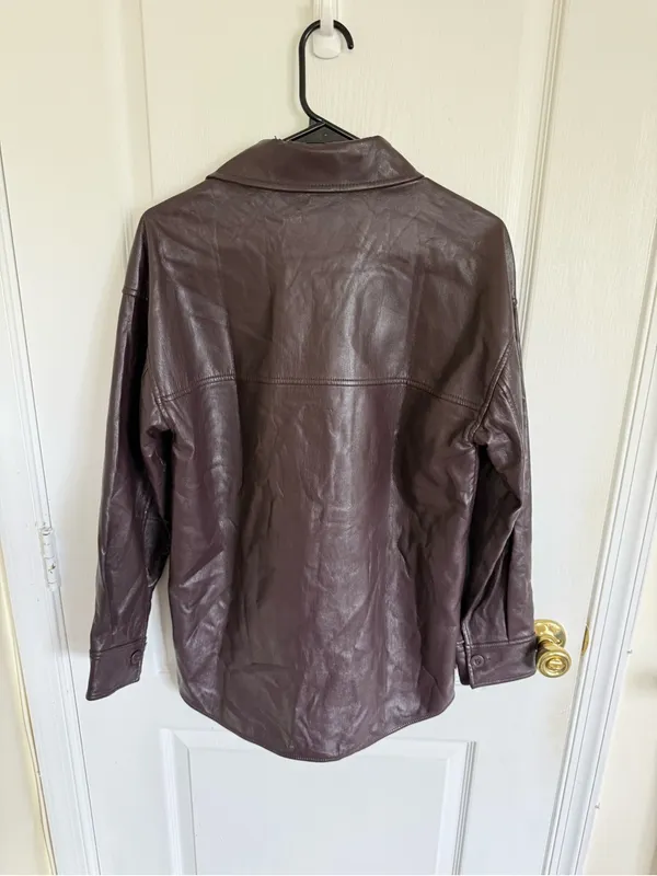 Aritzia Babaton Pelli Shirt Jacket in Brown - Image 5