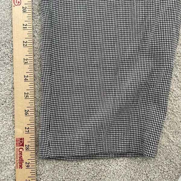 T & Company Vintage Gingham Wide Leg Pants Cottagecore Black White Womens Size 8 - Image 10