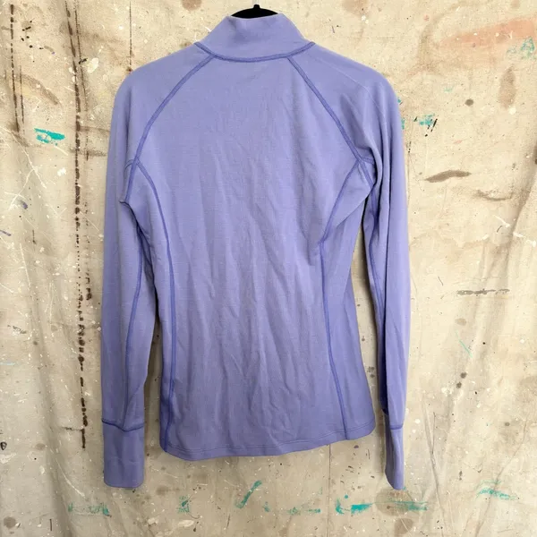Backcountry Wool Blend 1/4 Zip Base Layer Purple - Image 3