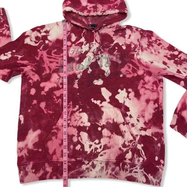 Distressed GAP The Eastern Atlantic 1969 Showdown Bleached Tie Dye Hoodie - Image 7