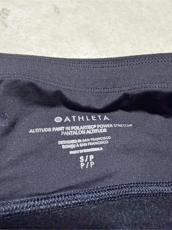 Athleta black altitude pant polartec power stretch small - Image 4