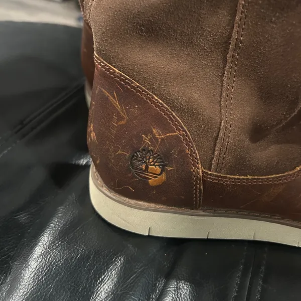 Timberland Brown Suede Leather Womens Tall Boots - Image 8