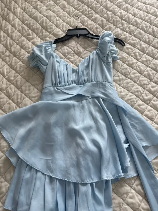 Baby doll mini dress Blue Size XS - Image 4