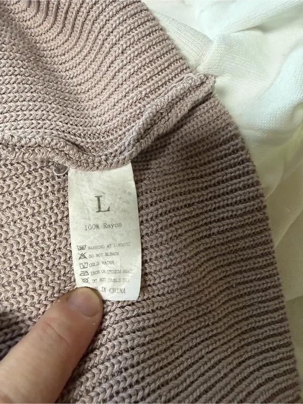 NWOT Two Piece Knitted Sweater Set Tan Size L - Image 10