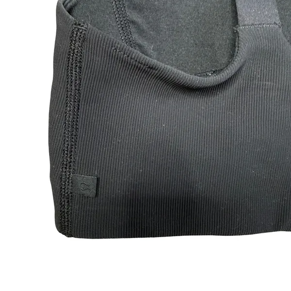 Lululemon Black Ribbed Train‎ Tank Top Sports Bra Size 8 - Image 5
