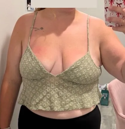 Sage Green Floral Cropped Cami Top - Image 2
