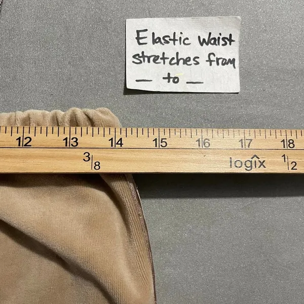 Y2K Everlast Velour Pants Womens Size M Taupe Track Drawstring Athleisure Y2K - Image 11