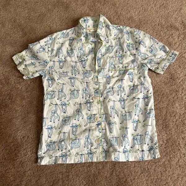 NEW NWOT Roller Rabbit Sleepy Sloth Liza Lounge Set Pants & Top Pajamas Size nXS - Image 6