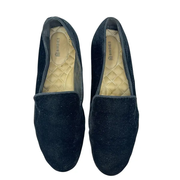 Birdies The Starling Velvet Flat‎ Loafers Black Size US 8 - Image 2