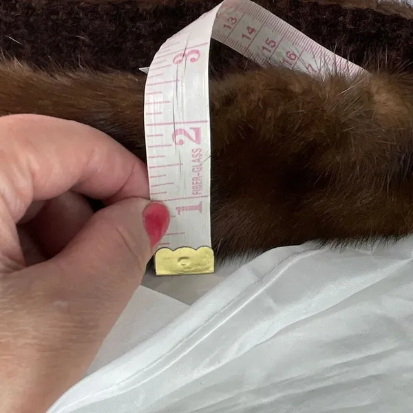 Vintage brown mink collar with hook closure Brown - Image 10