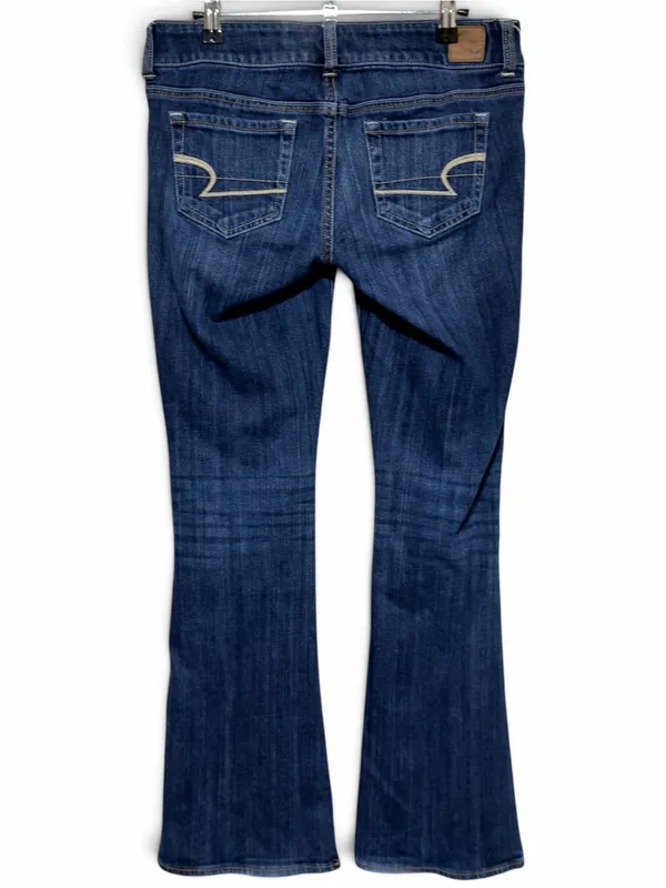 American Eagle Artist Y2K Jeans Low Rise Medium Wash Flare Leg Boho Stretch 6 - Image 2