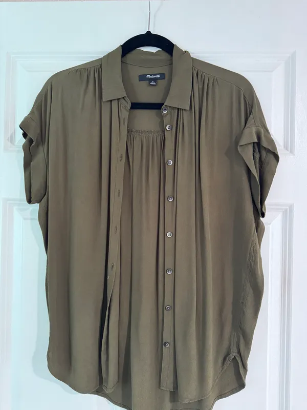Madewell Olive Green Central Shirt - Image 3