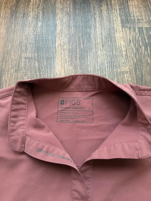 FIGS Women’s Mauve Pink Rafaela Oversized Scrub Top - Size S Nursecore Hospital - Image 3