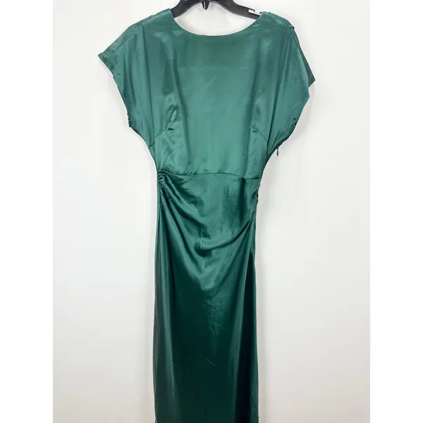 Lulus Captivating Presence Forest Green Satin Cowl Back Maxi Dress Formal M NWT - Image 6