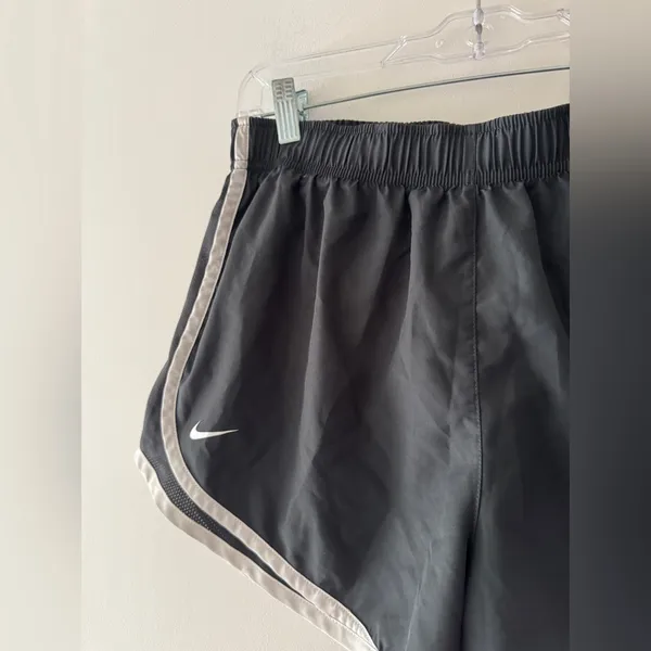 Nike Women's Black and White‎ Running Athletic Shorts - Image 2
