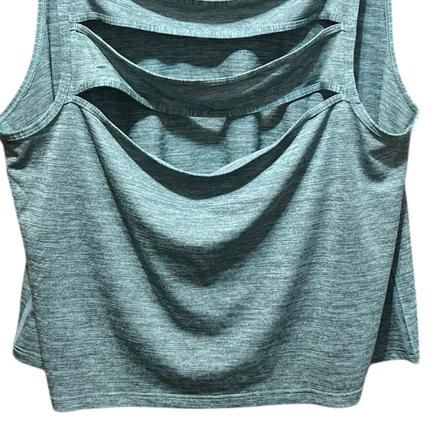 Rainbeau Heathered Green Boxy Soft Tank Top‎ Size Large - Image 7