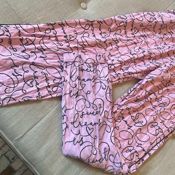 Pink Victoria's Secret Graphic Pajama Pants Boxer Style Size XS - Image 6