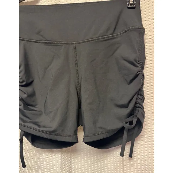 Full Send Womens Black Ruched Side Cinch High Waisted‎ Athletic Shorts Size Med - Image 8