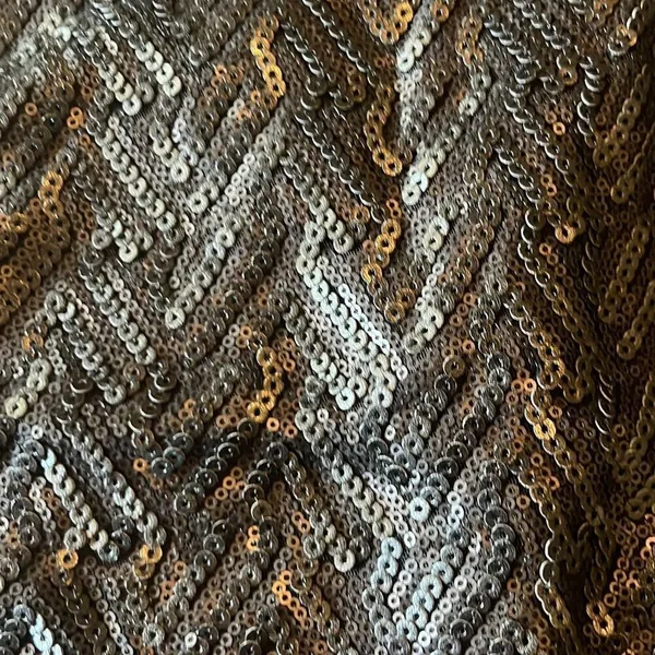 Cato‎ Black Sequin Zigzag Mini Skirt 10 Stretch Party Cocktail Date Night Sexy - Image 3
