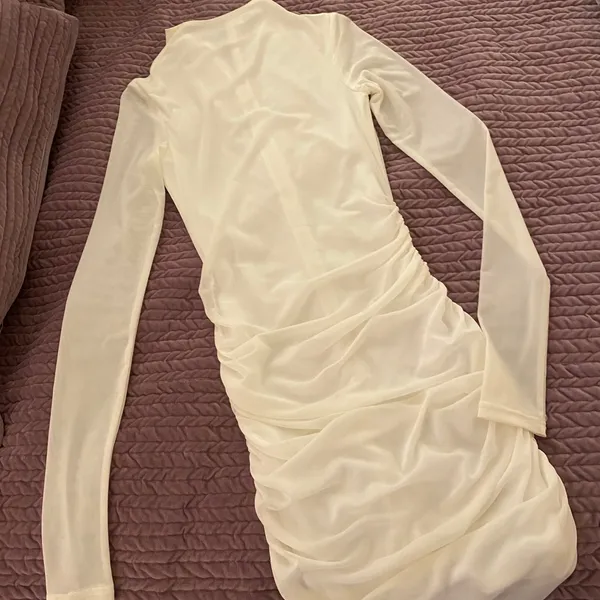 Tiger Mist White Mesh Mini Dress - Image 2