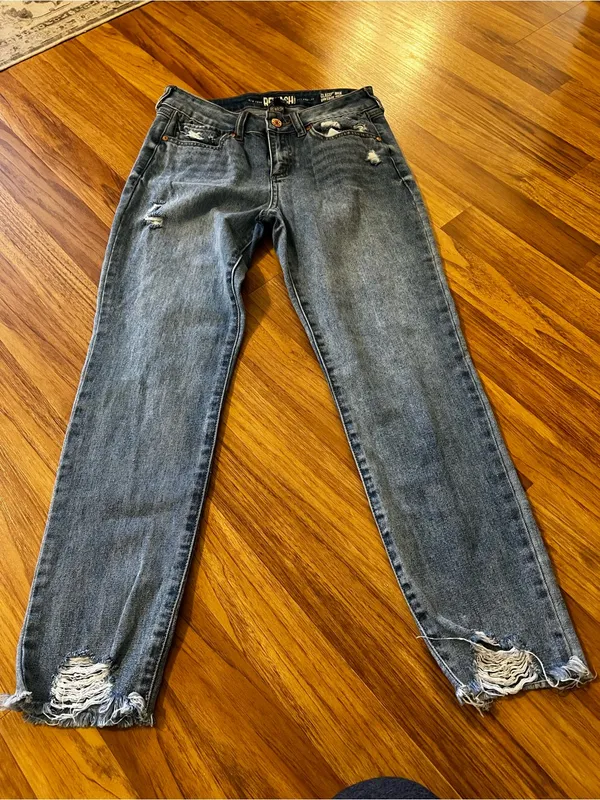Rewash Light Blue Distressed Boyfriend Jeans - Image 2