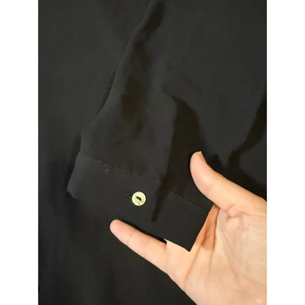 Zara Women Black Formal‎ Long Sleeve High Neck Blouse Size Lined Size Medium - Image 3