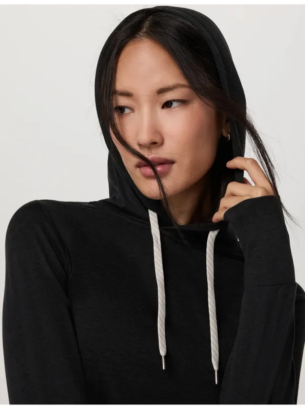 Vuori Black Heather Halo Essential Hoodie - Image 3