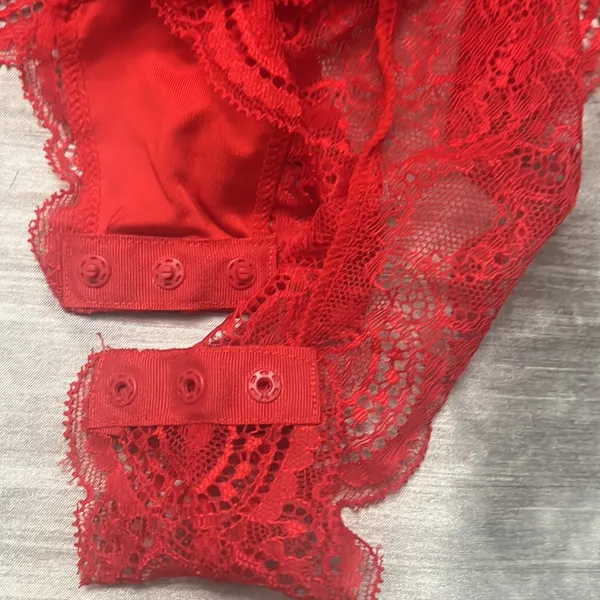Sexy Lingerie Bodysuit Lace Teddy Snap Crotch V Neck Cut Out One Piece Babydoll - Image 6