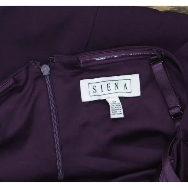 Siena Womens Side-Gathered Dress SATP1607 Plum Purple 10 - Image 5