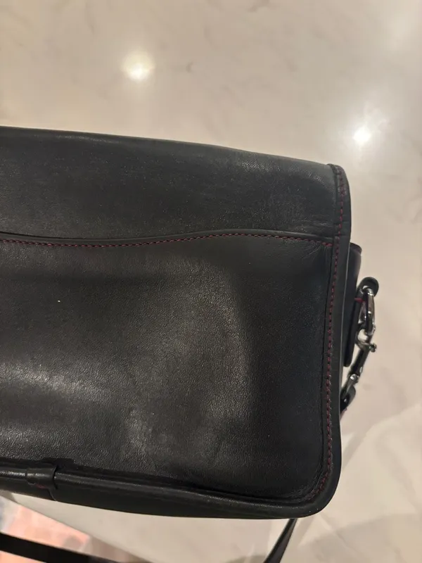 Classic Black Leather Crossbody Bag - Image 9