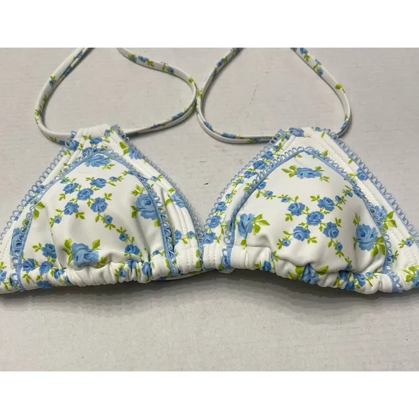 Wild Fable Picot Trim Double Strap Triangle Bikini Top Size Small XXS (00) New - Image 2