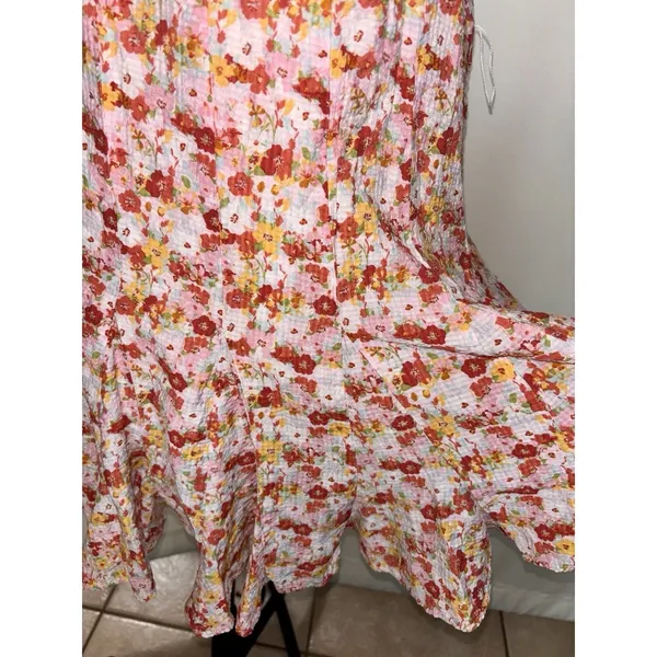 Lulus Babydoll Y2K Mini Dress Roses Floral Hippie Boho Cottage Sundress Medium - Image 15