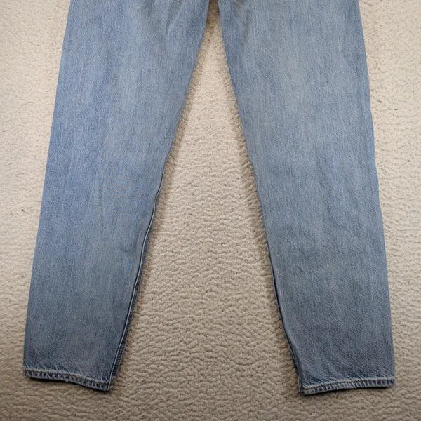 American Eagle Baggy Jean High Rise Distressed Light Wash Blue Denim Size 00 - Image 9