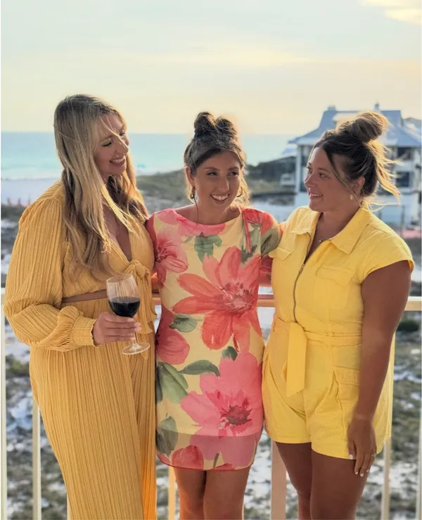 SheIn Floral Yellow and Pink Dress - Image 2