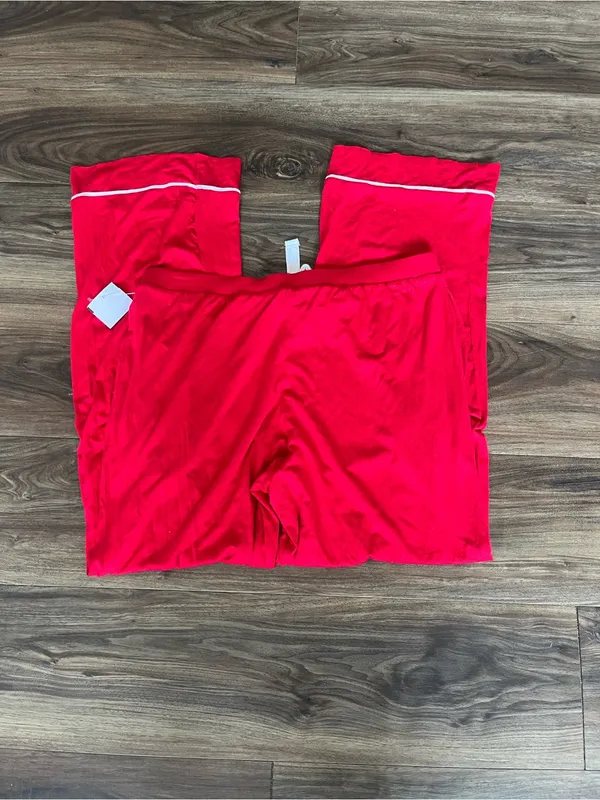Bebe Rhinestone Red Loungewear‎ Pants Pockets Large New - Image 4