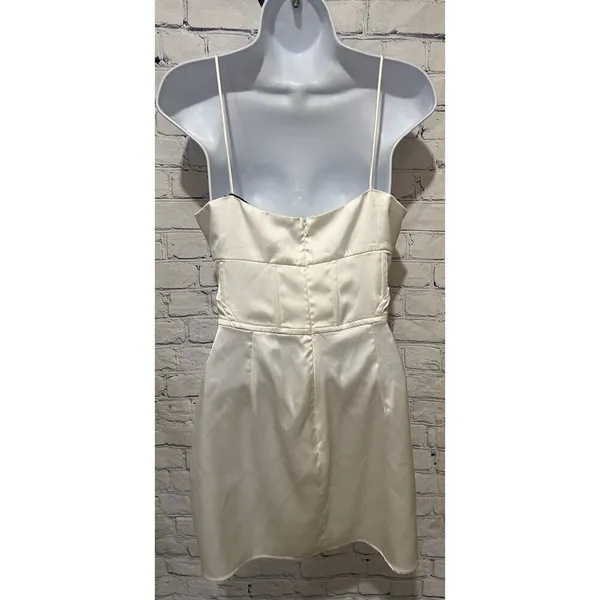 NWT Zara satin corset white Silky Mini dress Spaghetti Strap size small - Image 5