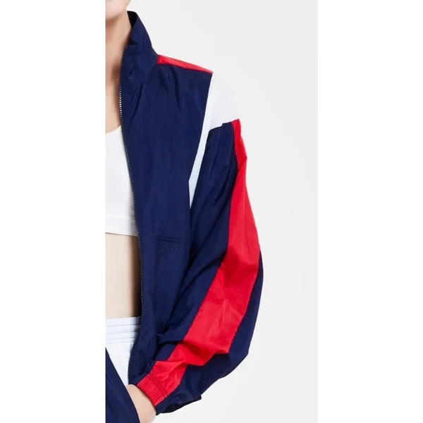 Reebok Womens Track Jacket XS Blue Red White Colorblock Full Zip Vector Sports - Image 5