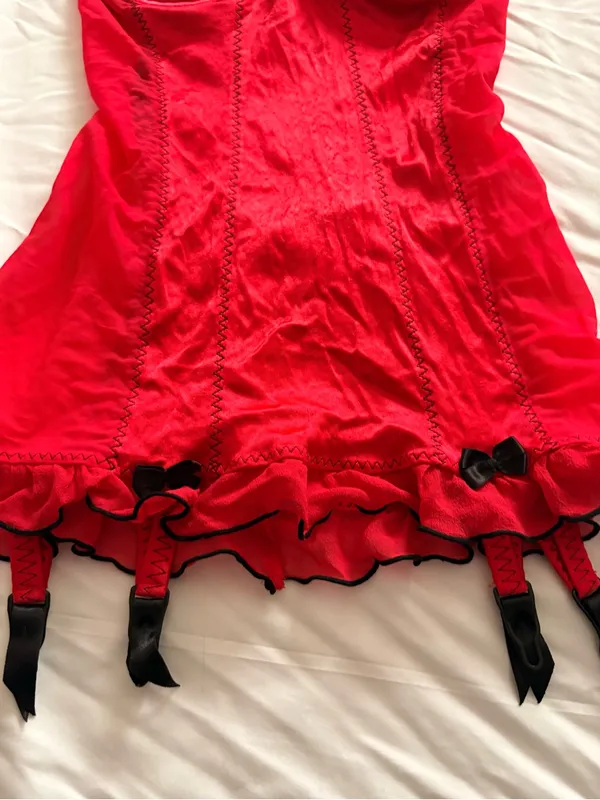 Victoria Secret Red Satin bustier - Image 4
