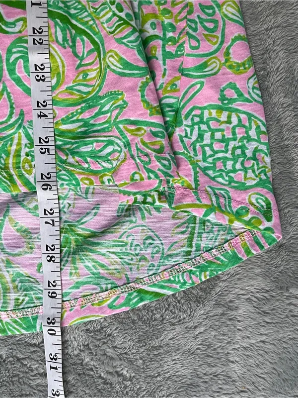 Lilly Pulitzer Etta V Neck top Mandevilla Baby Fins and Flippers resort vacay XL - Image 9