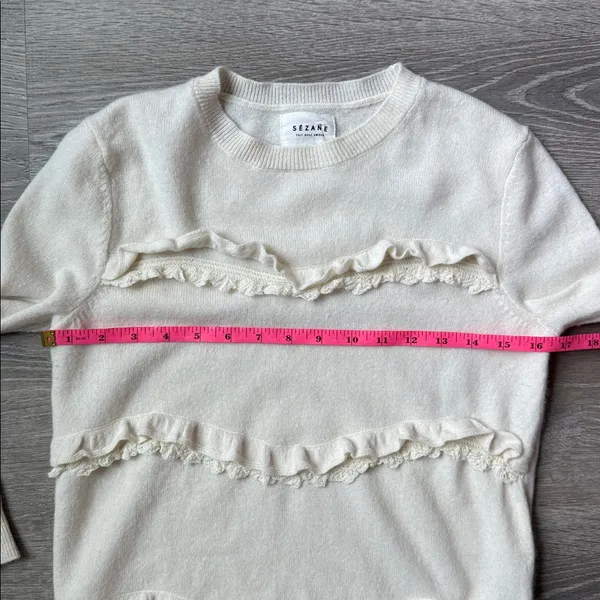 Sézane Andreas Jumper in ecru wool and cashmere XS - Image 14