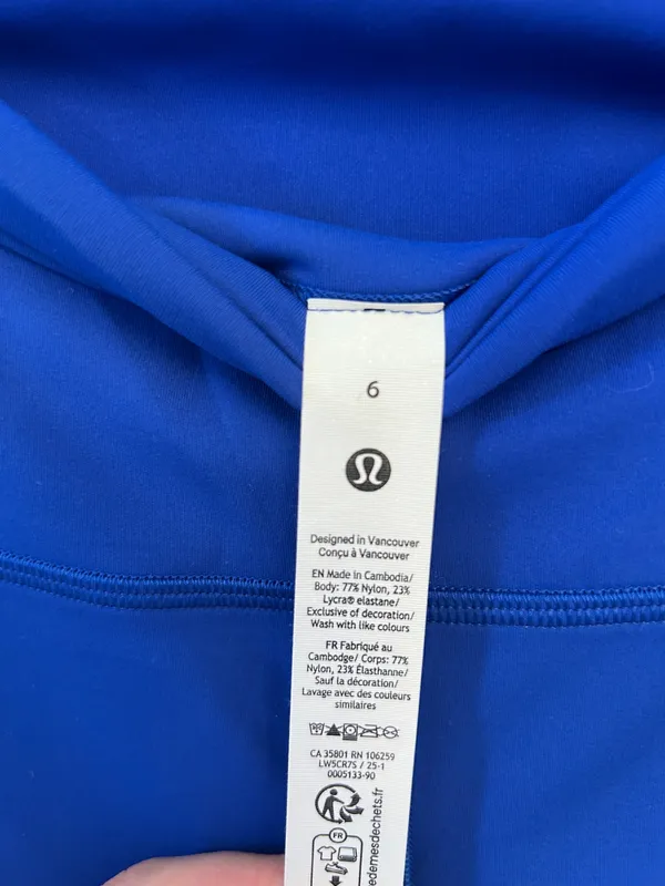 NWT Lululemon Wunder Train HR Tight size 6 25" Galactic Cobalt - Image 4
