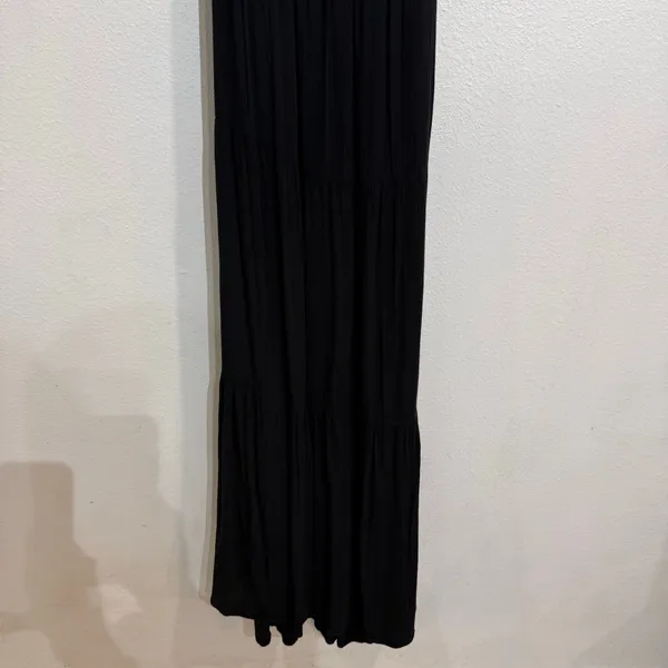 RD Style Black Halter Tiered Midi Dress Sz M - Image 4